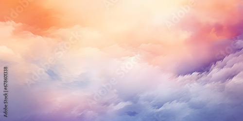 abstract watercolor background sunset sky orange purple © Nazmulkn