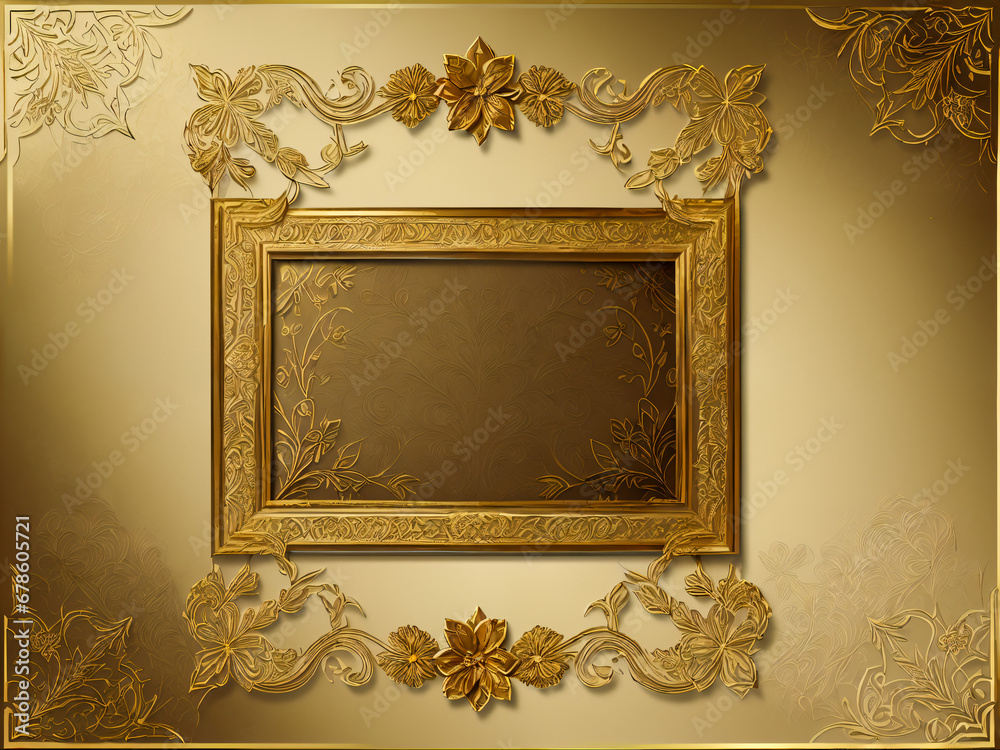Obraz premium vintage gold frame