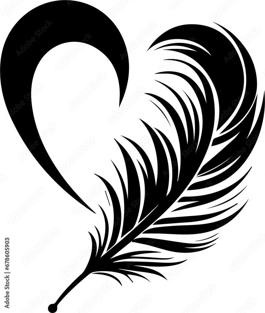 feather heart feather heart