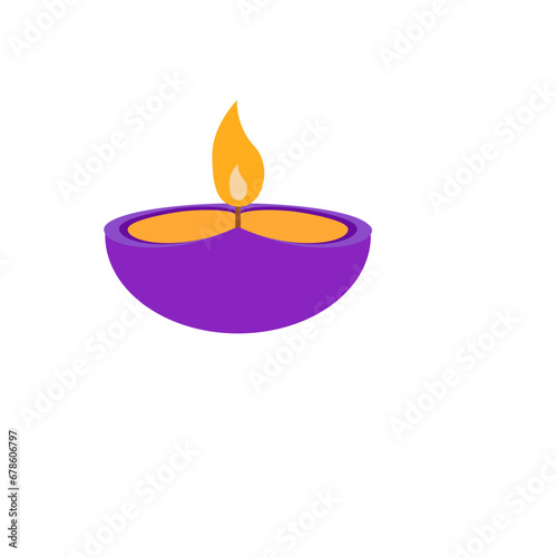 Diwali Diyas Illustration Icon