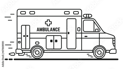 Ambulance Van Clipart Vector EPS
