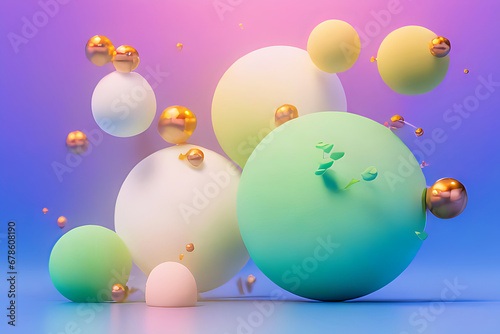 Abstract Background with large white fluted sphere render realistic effect polymode style