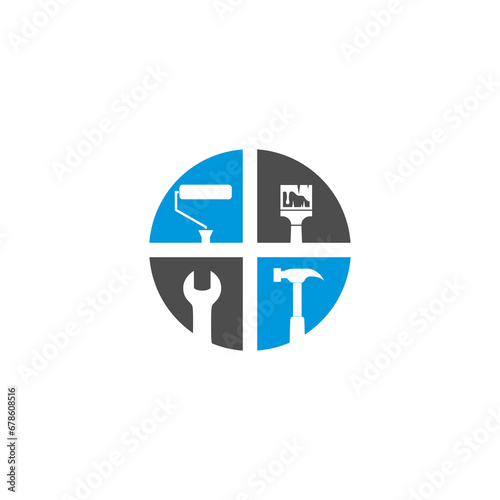 Free Download Home repair logo icon isolated on transparent background - GFXLoad