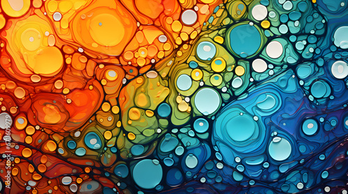 Mosaic liquid oil paint design background. Generative Ai.