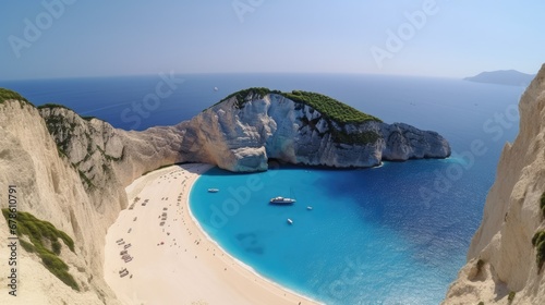 The beach of Navagio or Shipwreck cove is the most famous beach of Zakynthos lying on the western side of the Ionian island, close to Anafotiria village.