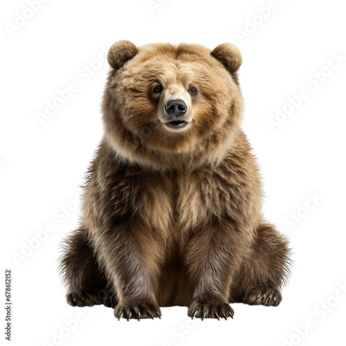 Funny bear isolated on white background