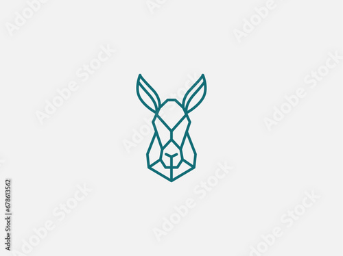 Creative abstract linear donkey logo icon for your company
