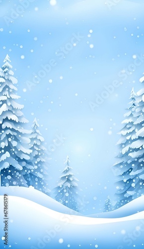 winter landscape with snow