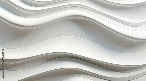 horizontal 3D background modern background of white waves and lines. minimalist style template