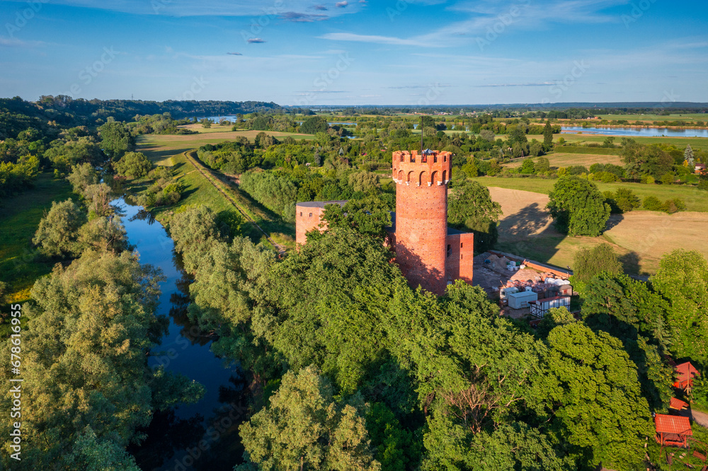 Teutonic Castle at the Wda river in Swiecie, Poland.