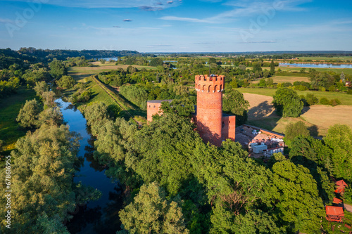 Teutonic Castle at the Wda river in Swiecie  Poland.