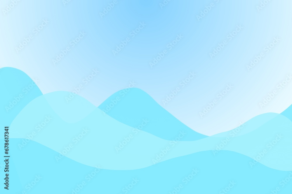 curved abstract background with gradient blue color