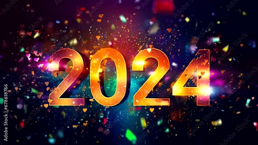 2024 number animation. Loop 30 seconds 2024 number animation. Loop 30 seconds