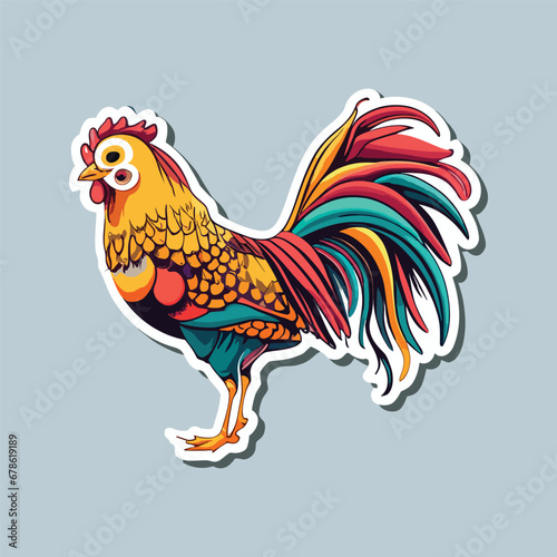 rooster isolated on white background