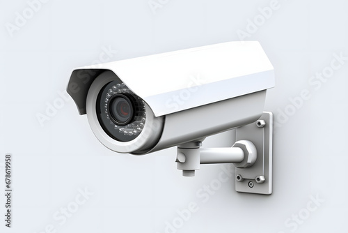 Cctv security camera isolated in white background Video surveillance security camera realistic , camera and security concept