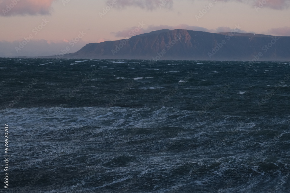 Landscape Iceland Mountains River Glacier Ocean Landscape Iceland Mountains River Glacier Ocean