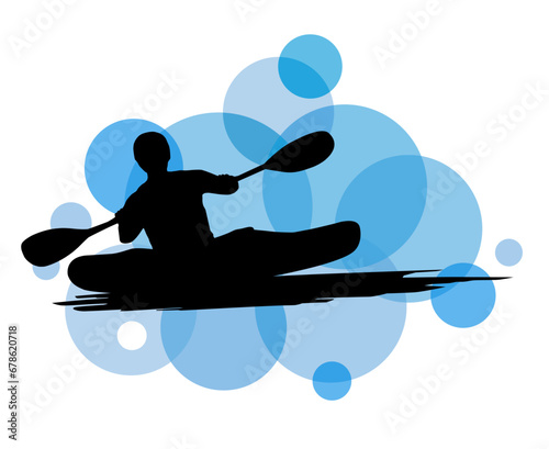 Canoe sport graphic for use as a template for flyer or for use in web design.