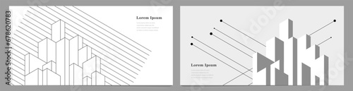 幾何学 抽象 建築 テクノロジー ビジネス 背景 セット