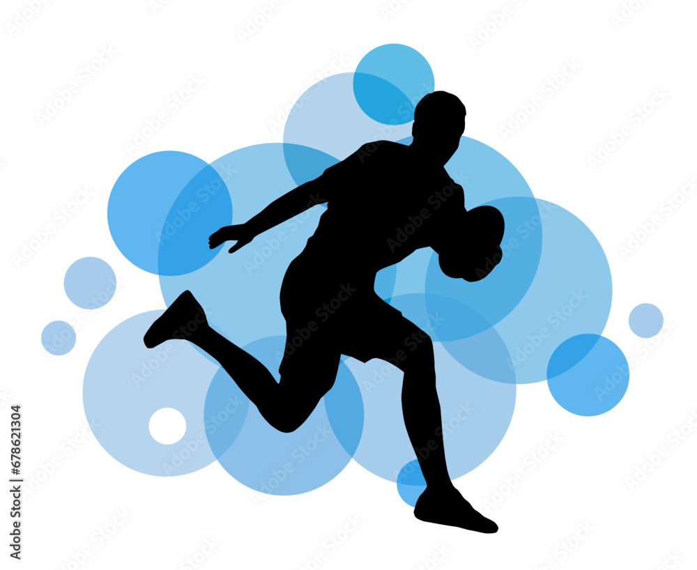 Rugby sport graphic for use as a template for flyer or for use in web design.