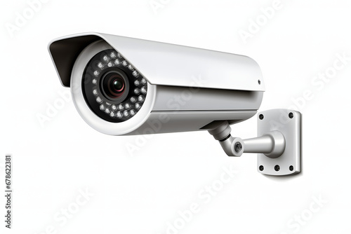 Cctv security camera isolated in white background Video surveillance security camera realistic , camera and security concept