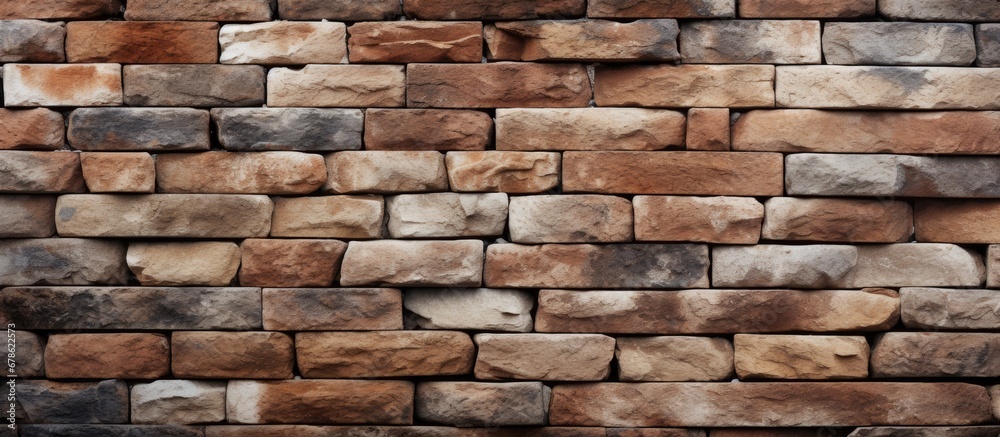 Background of stone wall and brick