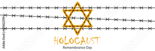 International Holocaust Remembrance Day vector. Star of David . January 27. Important day
