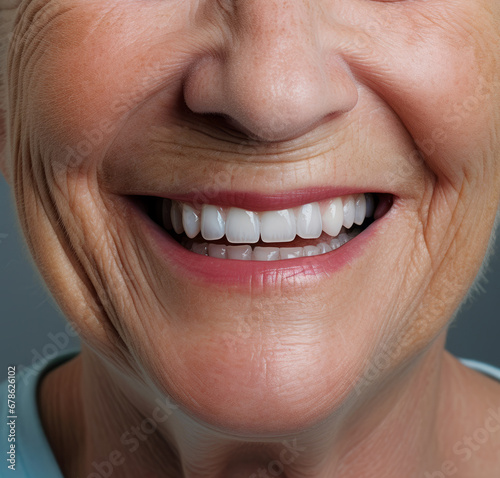 Generational Joy: Illuminating Smiles in Grandma's Dental Glow