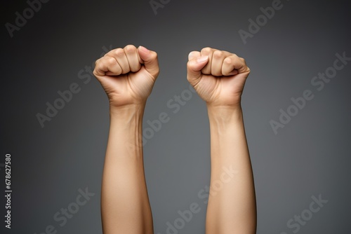 Unity in Black History Month Allies Raising Hands for justice and bright future black lives matter made with AI 