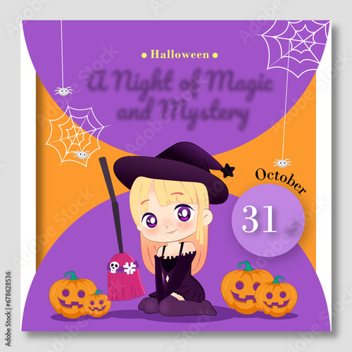 hand drawn instagram posts for halloween celebration