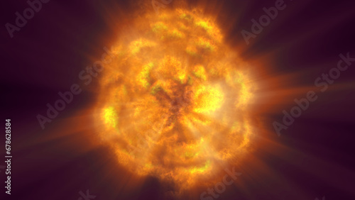 fire flame explosion in space