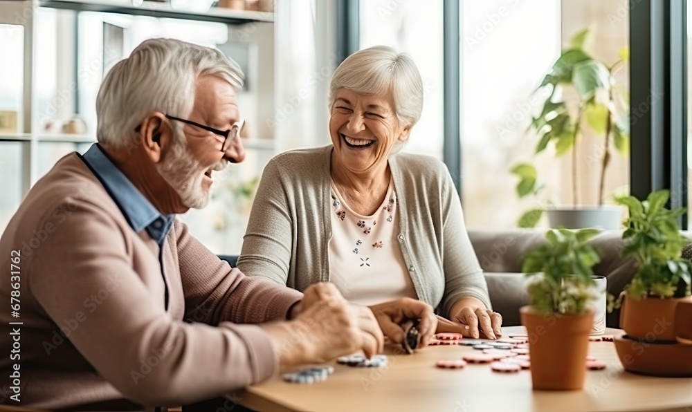 An Engaging Game of Strategy and Competition Between an Older Couple An Engaging Game of Strategy and Competition Between an Older Couple