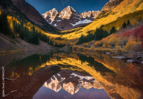 Vermilion Vista  Colorado s Maroon Bells Autumn Radiance.