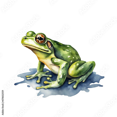 watercolour frog