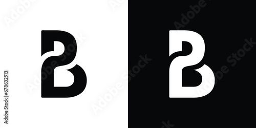 letter b monogram vector logo design photo