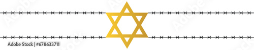 International Holocaust Remembrance Day vector. Star of David . January 27. Important day