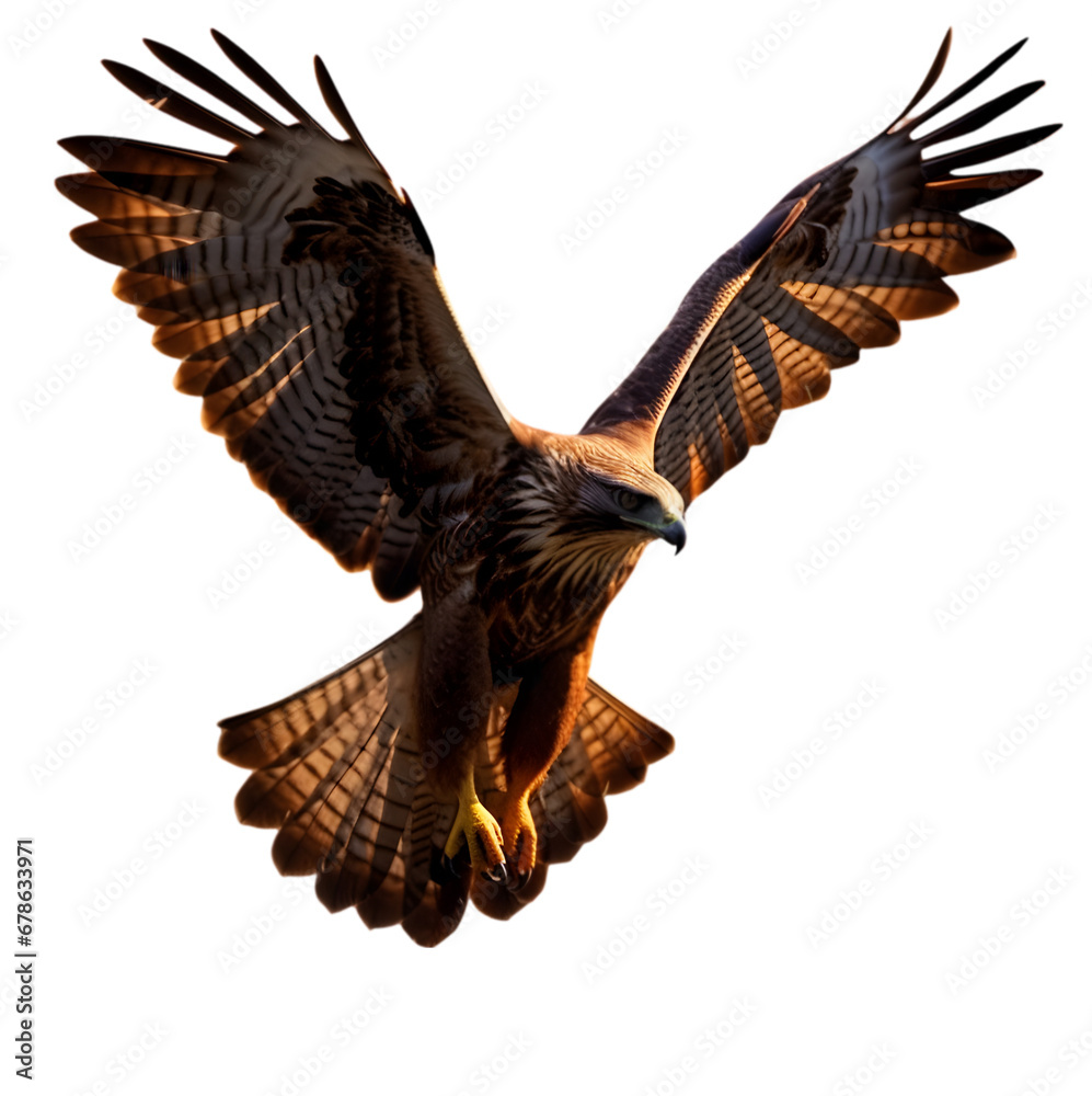 hawk in different positions while body while flying hawk in different positions while body while flying