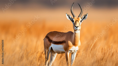 Thomson's gazelle in the African grassland