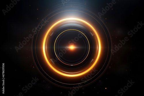 Abstract black hole with dark space galaxy background