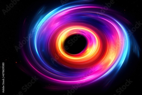 Abstract black hole with dark space galaxy background © AITTHIPHONG