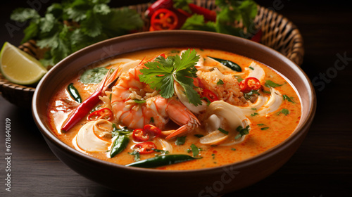 Tom Yam Sour and Hot Thai Soup