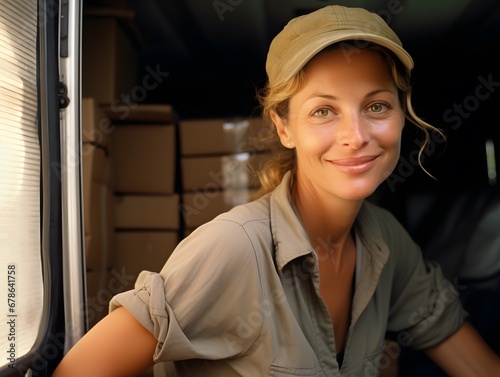 The Face of Dedication: A Genuine Moment with a Middle-Aged Delivery Driver