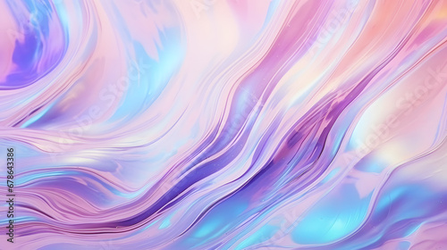 Very beautiful iridescent paper. Holographic Foil. Wonderful magic background. Colorful fantasy wallpaper. Rainbow abstract sky marble Texture. Generative Ai.