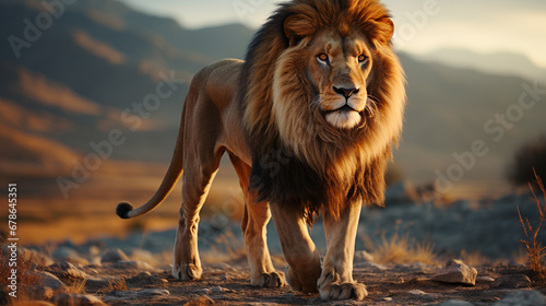 Portrait of beautiful lion.