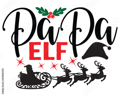 Papa Elf Family Matching Group Christmas Gift Grandpa Funny T-Shirt