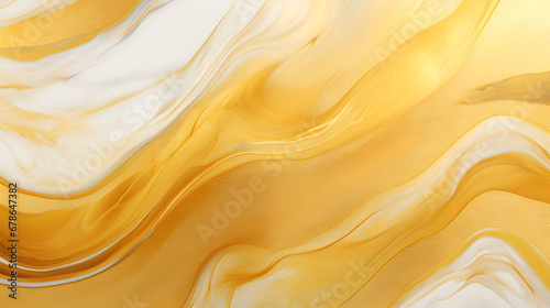 Yellow gold gradient organic texture with overlapping texture marble. Generative Ai.