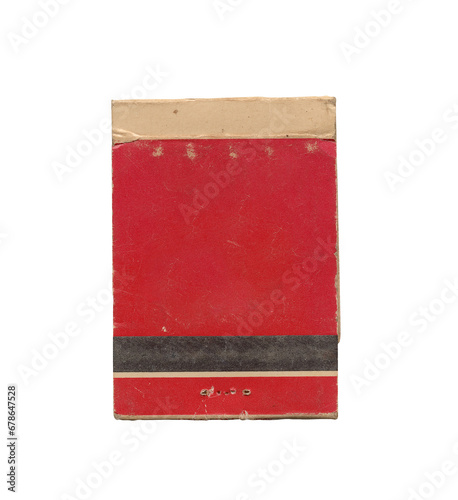 vintage old matchbook pack of matches on transparent png background