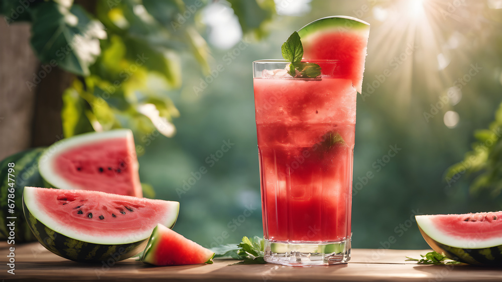 watermelon juice in a glass watermelon juice in a glass