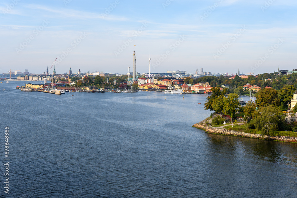 Stockholm, Sweden: View of Stockholm city, Beckholmen and Djurgarden