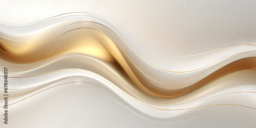 Obraz premium Luxury abstract seamless wallpaper pattern background with gold foil, lines, geometric shapes. Generative AI, AI