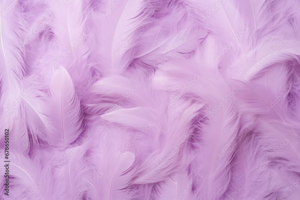 Beautiful Fluffy Pale Purple Color Feather Abstract Feather Background
